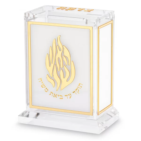 Tzedaka en Acrilique  Flamme Rabbi Nahman de Breslev