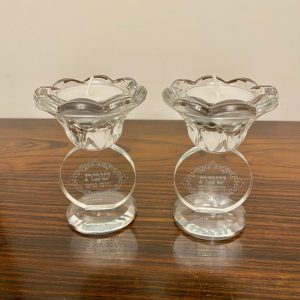 Bougeoirs de Shabbat argenté