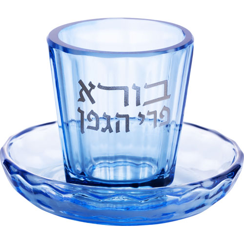 verre a kidouch cristal Boré Péri Aguéfène  בורא פרי הגפן 