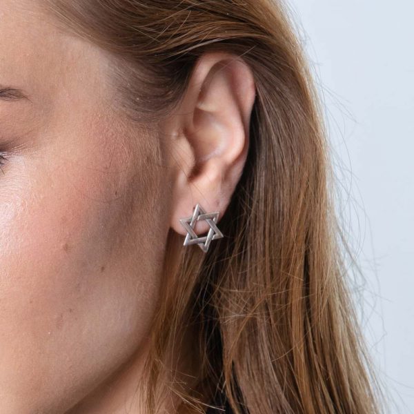 Boucles d’oreilles en argent  Maguen de David