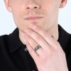 bague en pierre d’Eilat avec étoile de David Argent et plaquée or