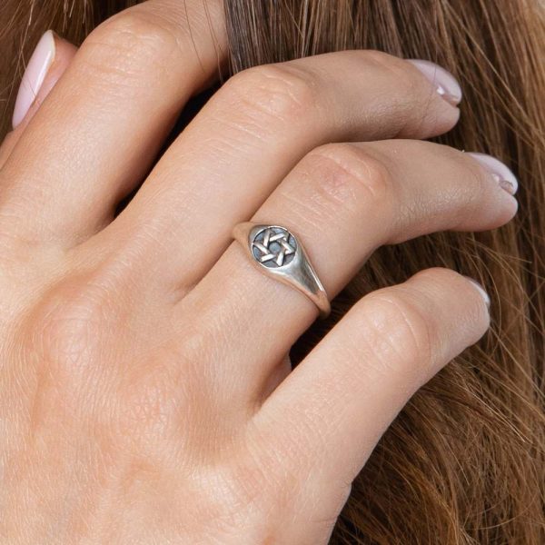 Bague Argent Etoile de David