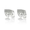Boucles d’oreilles Menorah en argent