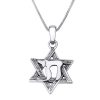pendentif argent Maguen David et Haï
