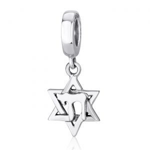 Charms Argent Maguen David et Haï