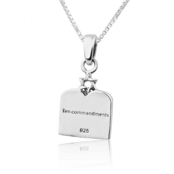 450P-361-SL_B Pendentif en argent dix commandements