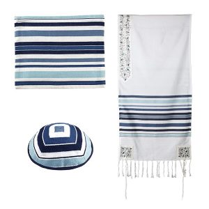Ensemble Pochette Talith et kipa pour Bar ou Bat Mitsvah