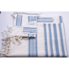 Talit Cha’harit bleu ciel et argent gros fils