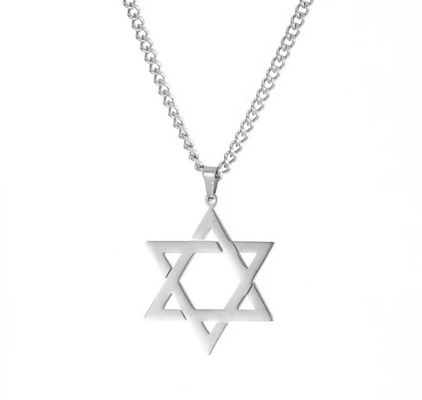 Collier et pendentif  Maguen David en acier